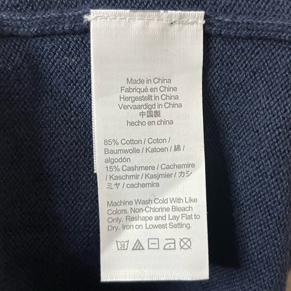 NWT J. CREW Cotton Cashmere Blend Cozy Loungewear Navy Blue Fall Winter Joggers - Picture 8 of 9